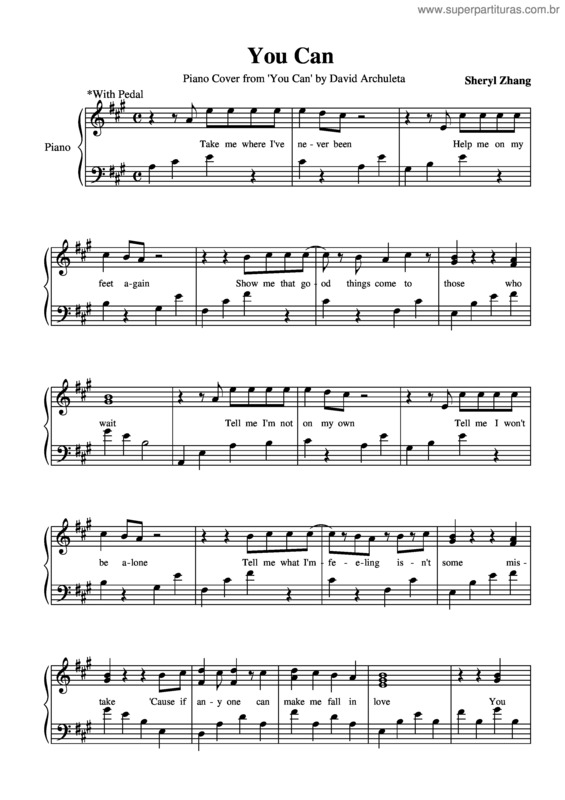 Partitura da música You Can