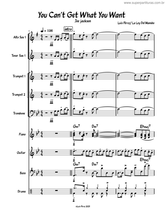 Partitura da música You Cant Get What You Want