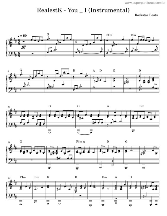 Partitura da música You I