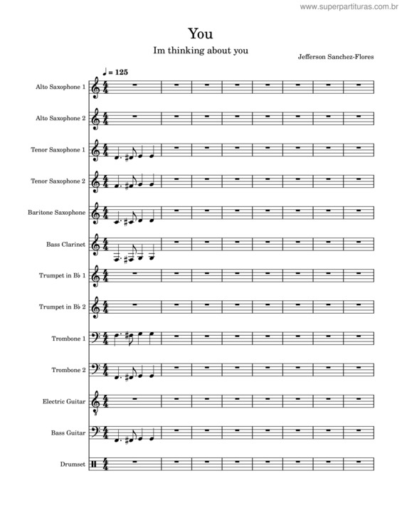 Partitura da música You v.4