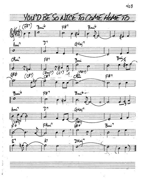 Partitura da música Youd Be So Nice To Come Home To v.8