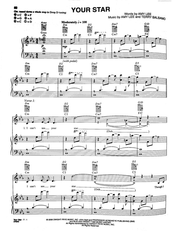 Partitura da música Your Star