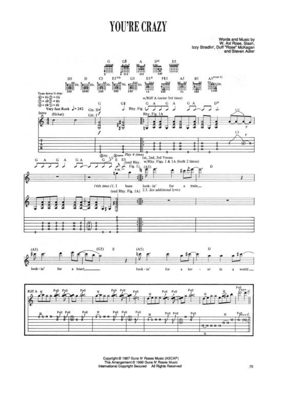 Partitura da música Youre Crazy