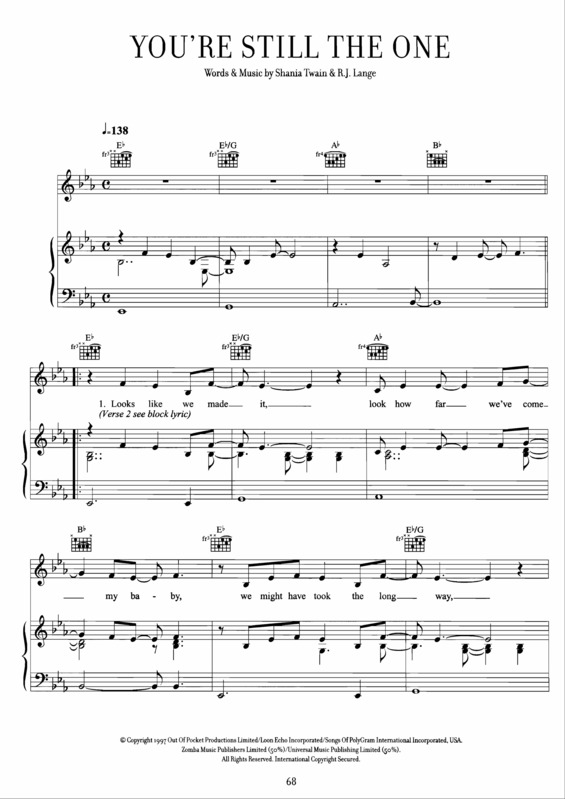 Partitura da música Youre Still The One