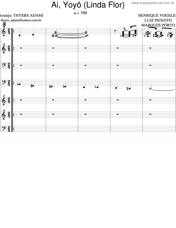 Partitura da música Yoyô De Yayá