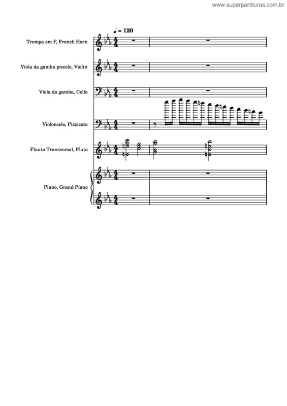 Partitura da música Yuki Ehms – Sinfonia 1 Movimento 1 – Atualizado
