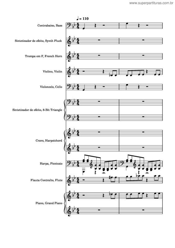 Partitura da música Yuki Ehms – Sinfonia 3 Mov.1