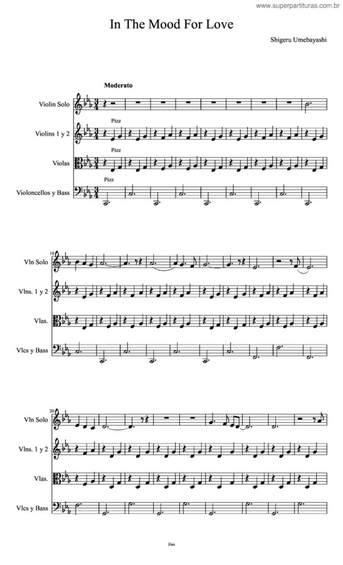 Partitura da música Yumeji´S Theme`