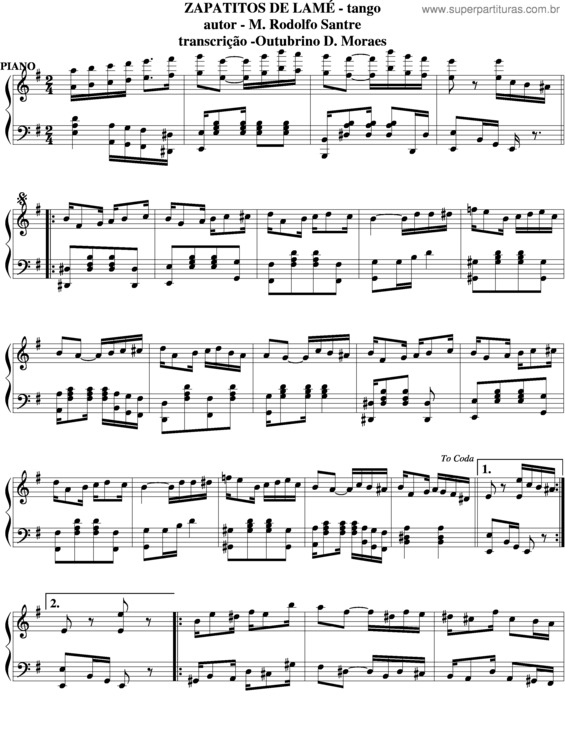 Partitura da música Zappatitos De Lamé