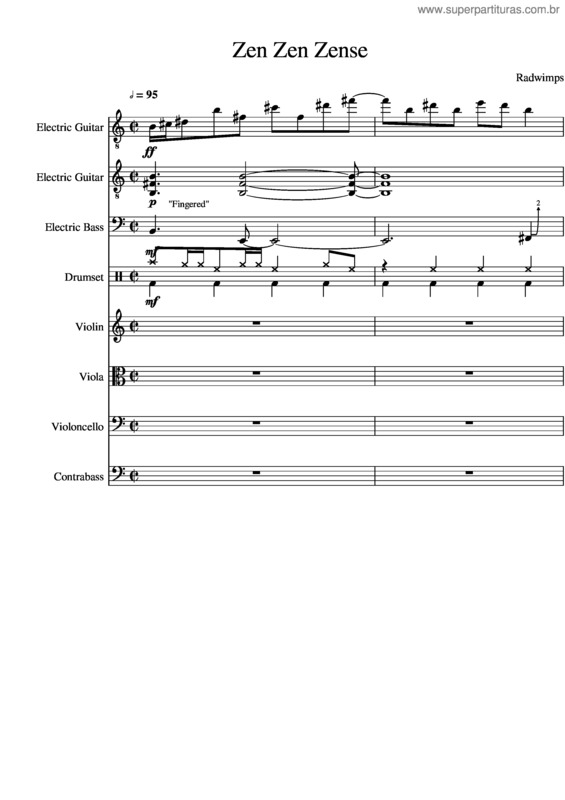 Partitura da música Zen Zen Zense Wip