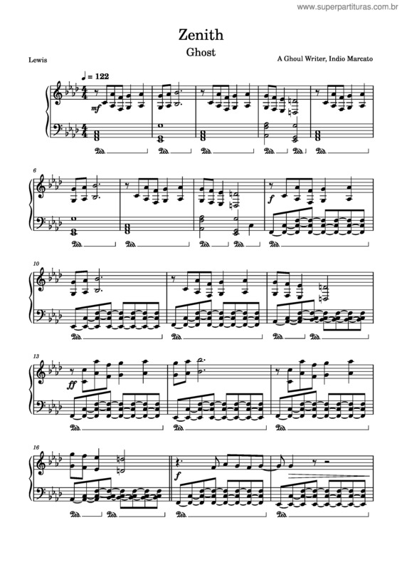 Partitura da música Zenith – Ghost