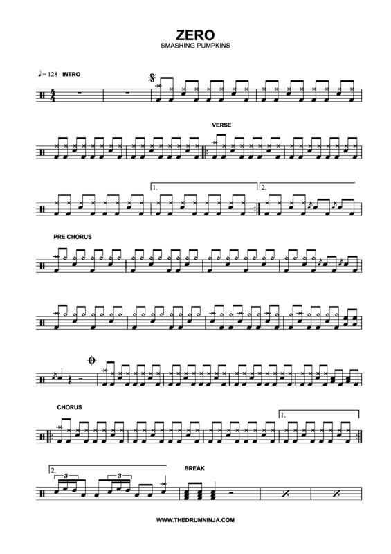 Partitura da música Zero