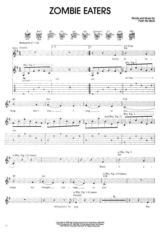 Partitura da música Zombie Eaters