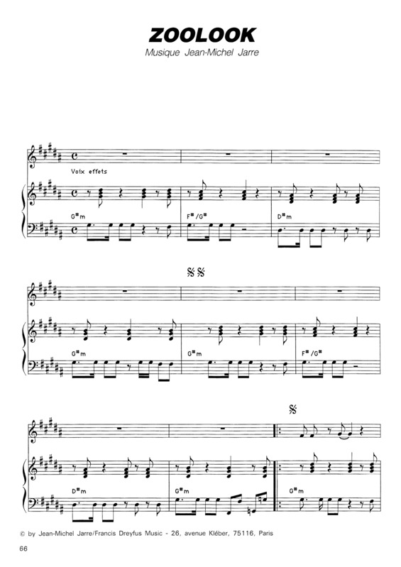 Partitura da música Zoolook v.2