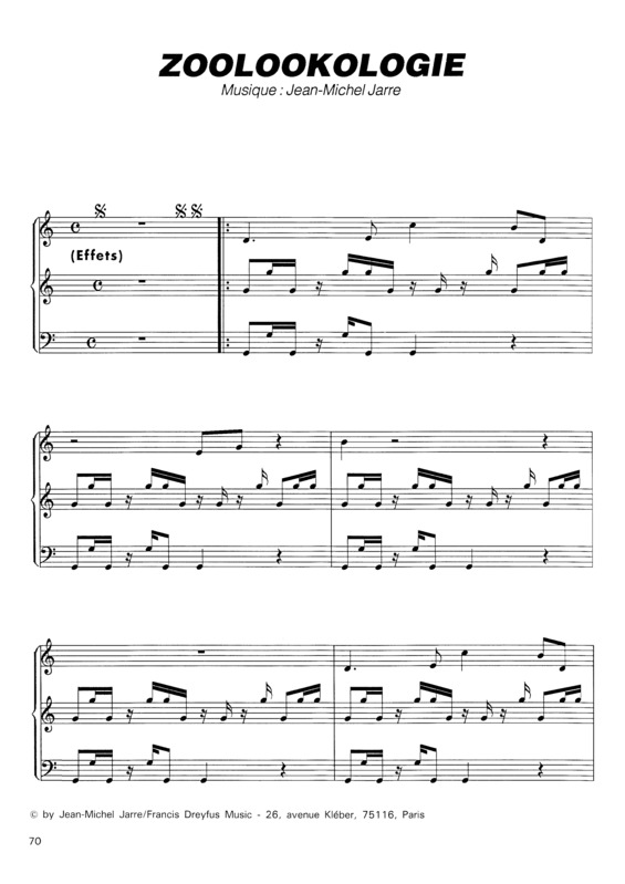 Partitura da música Zoolookologie v.2