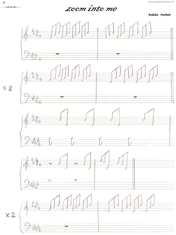 Partitura da música Zoom Into Me