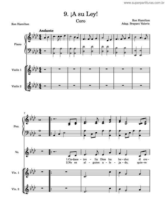 Partitura da música ¡A Su Ley!