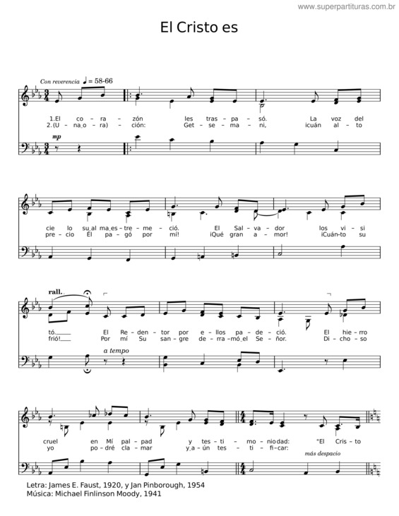 Partitura da música ¡El Cristo Es! – James E Faust