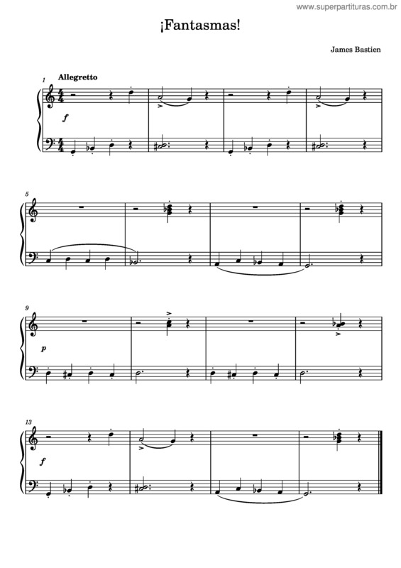 Partitura da música ¡Fantasmas! – James Bastien