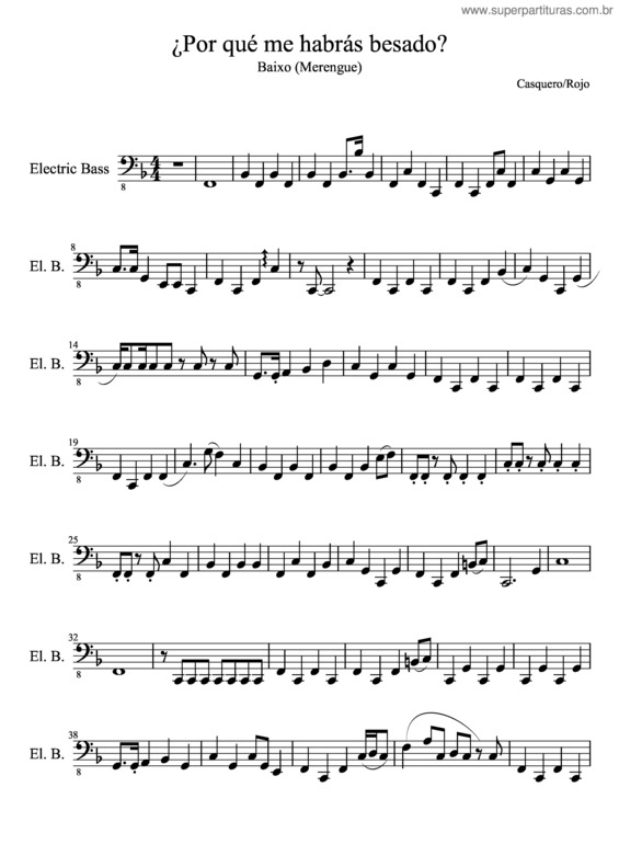 Partitura da música ¿Por Qué Me Habrás Besado?